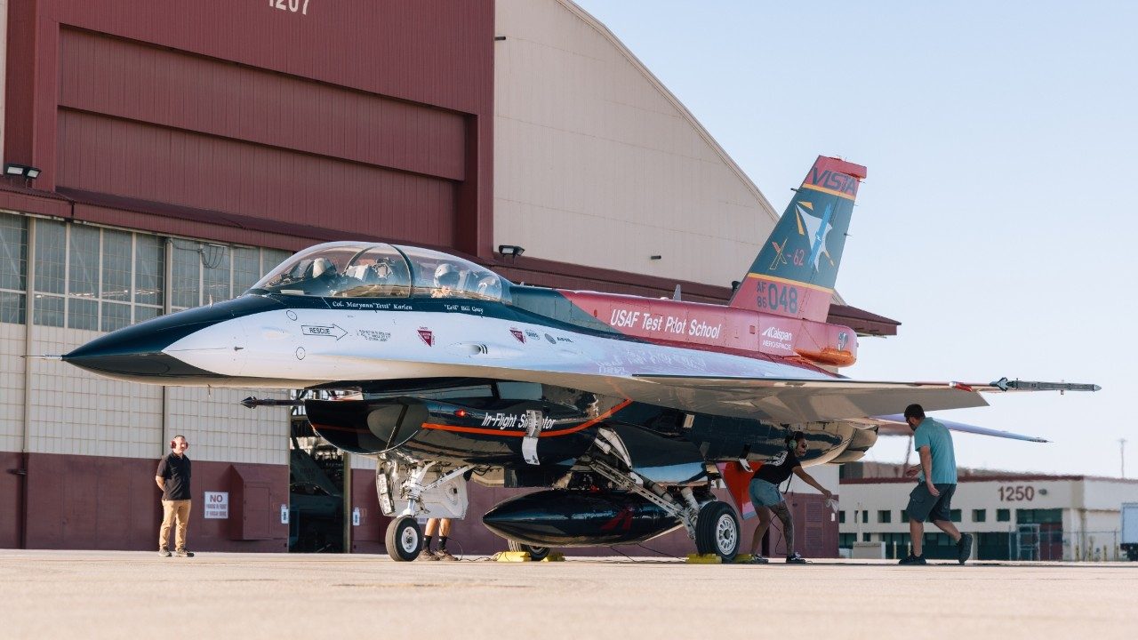 X-62A VISTA preparing for flight.