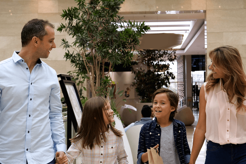 Family in the Mall