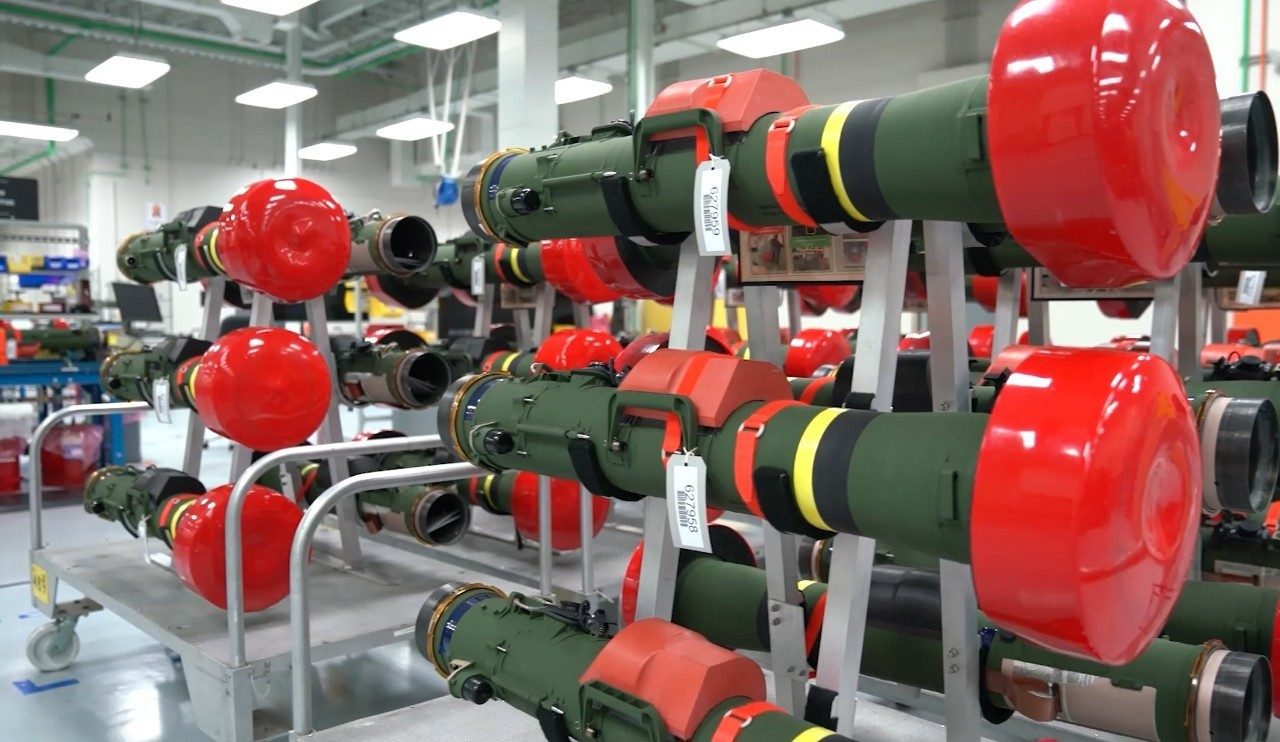 Part of the Javelin production line at the Pike County Production Facility in Troy, Alabama.